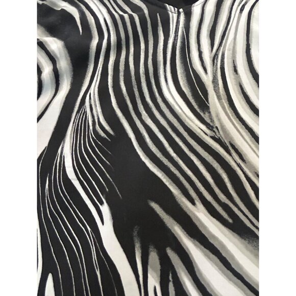 Easywear by Chico's Dancing Zebra 3/4 Sleeve Top Blouse Top 2 Large - Picture 5 of 5